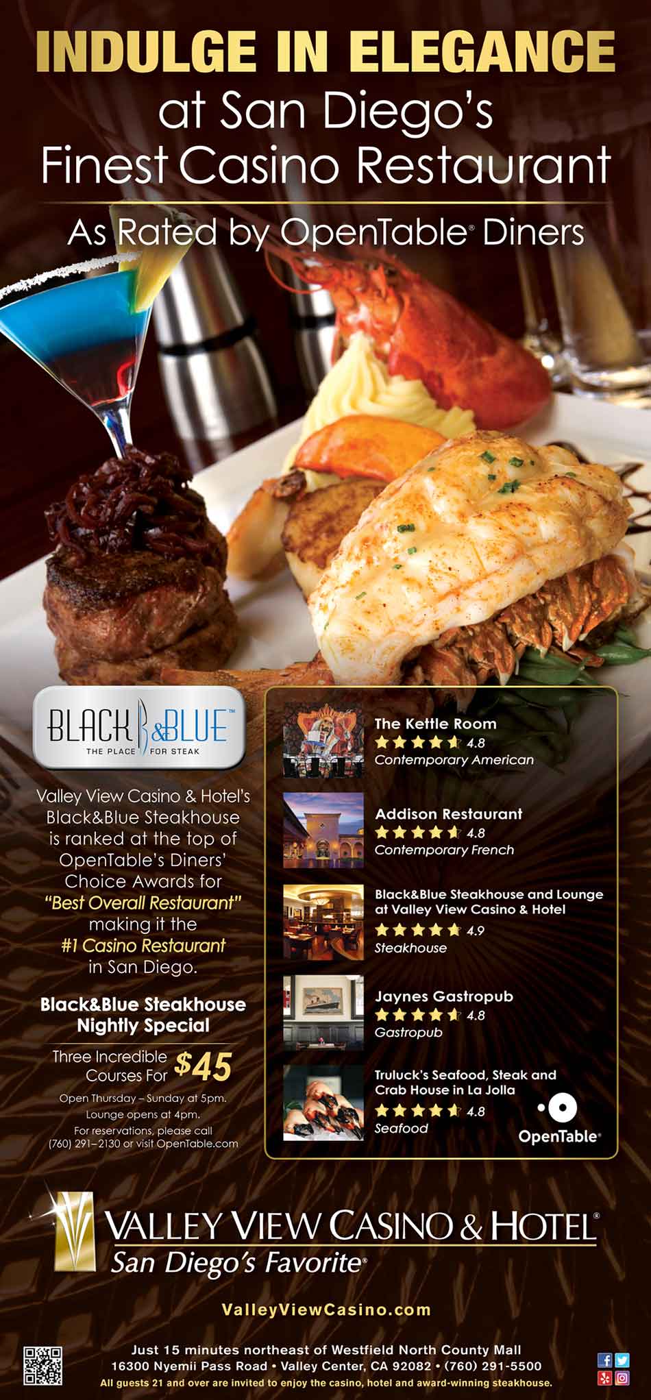 VVC OpenTable Diners' Choice Awards UT Ad