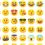 Multiple face emoji icons
